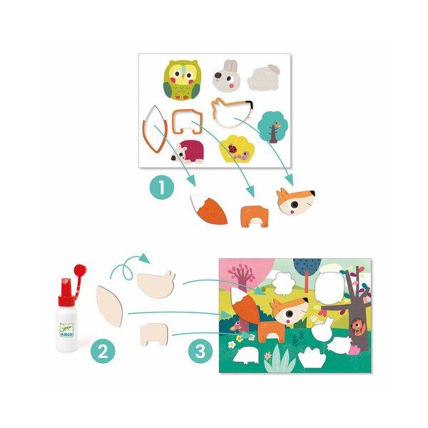 Djeco Coffret loisirs créatifs collage Mon premier collage 