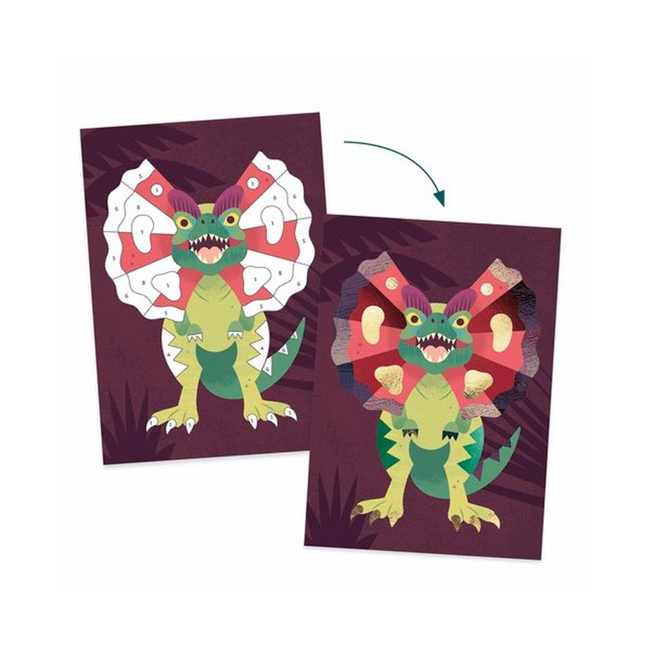 Djeco Folienbilder zum Beschichten Jurassic 