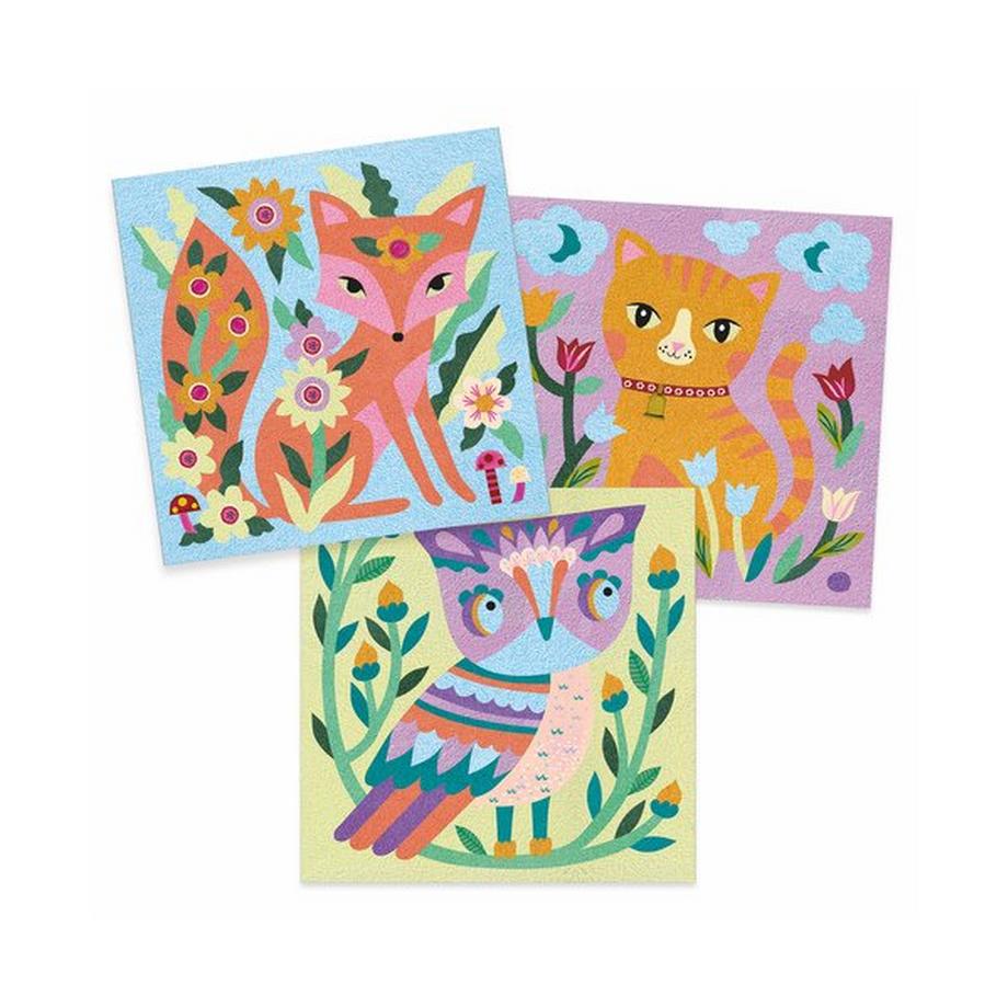 Djeco Set creativo, quadri di sabbia Luci del giardino 