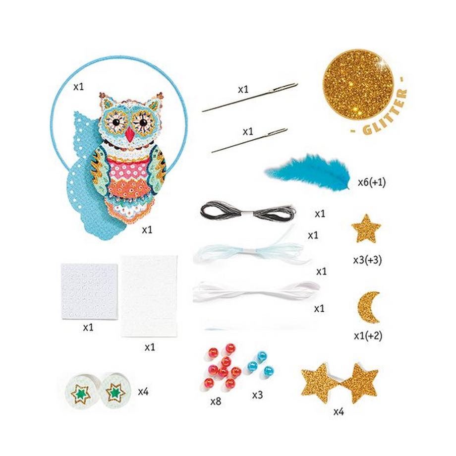 Djeco Bastelset Traumfänger Eule 