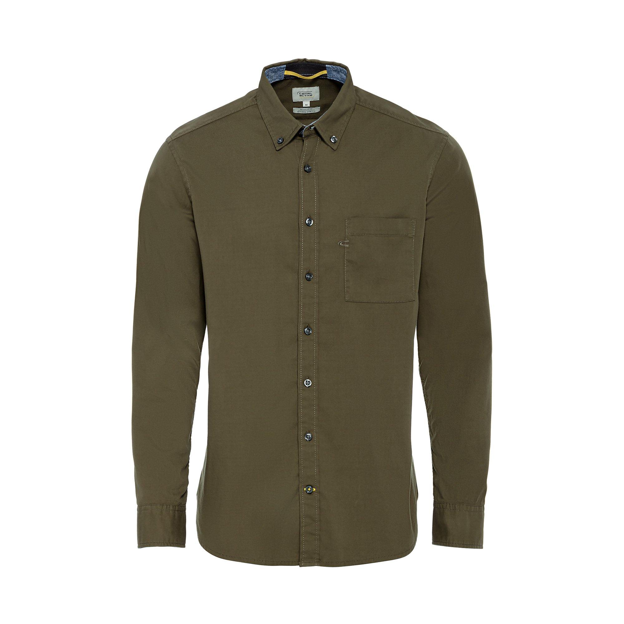 Image of Hemd, Langarm Herren Khaki 3XL