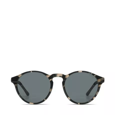 KOMONO Devon Lunettes de soleil rondes, avec étui Noir
