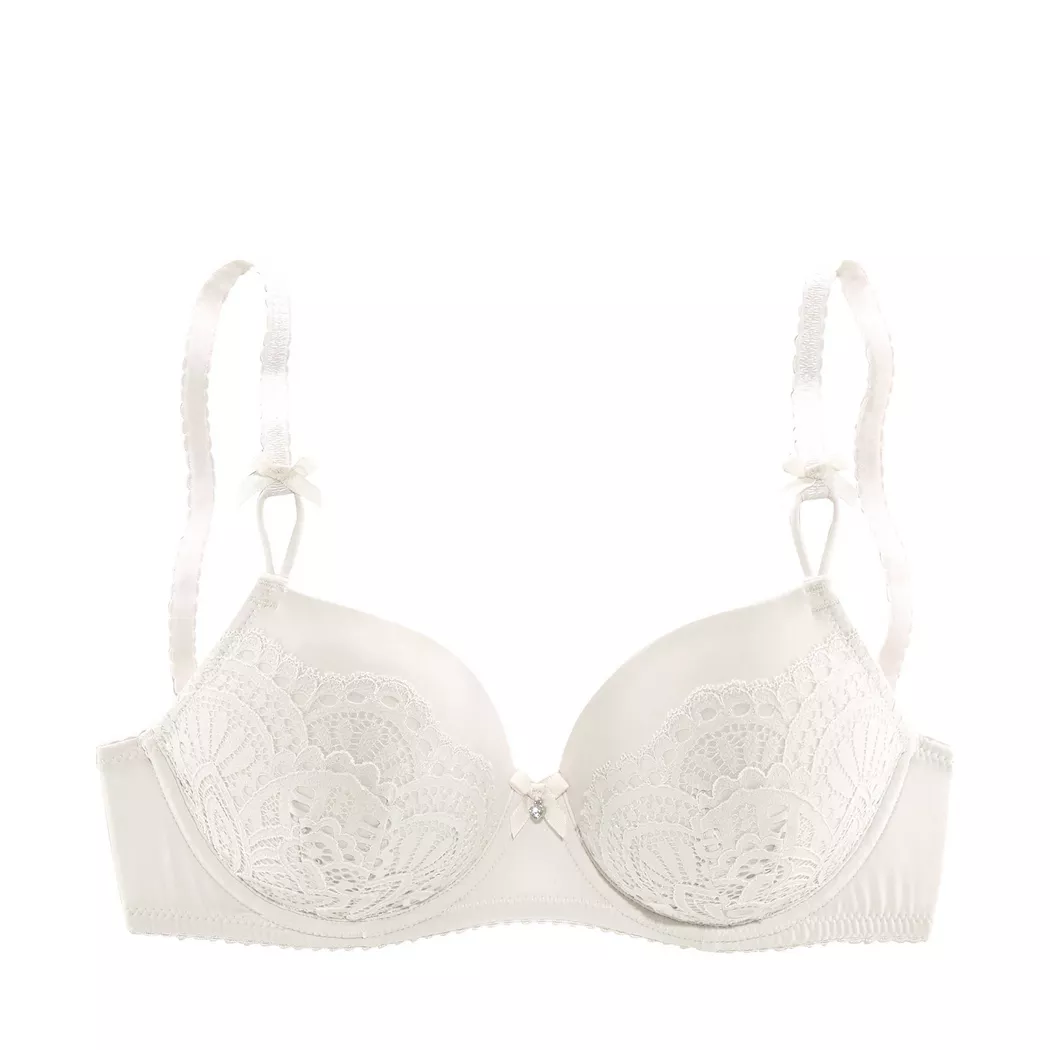 Lascana - BH,bügellos,Watte, für Damen, Creme, Größe 90F