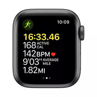 Apple Watch SE (2021), Aluminium, GPS+Cellular, 40mm Smartwatch Space Grau 01