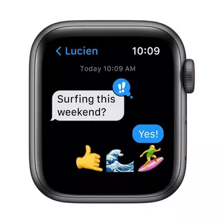 Apple Watch SE (2021), Aluminium, GPS+Cellular, 40mm Smartwatch Space Grau 01