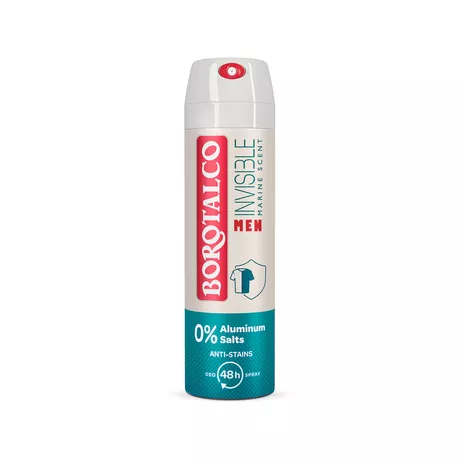 BOROTALCO  Men Deo Invisible Spray 0% Sali d'Alluminio  
