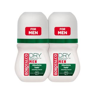 BOROTALCO  Deo Men Extra Dry Unique Scent Roll On Duo 