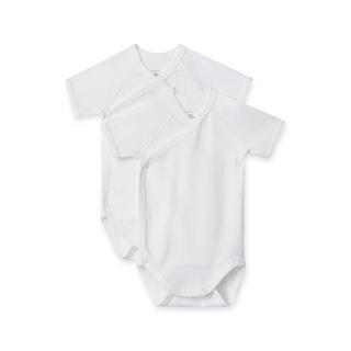 PETIT BATEAU  Lot de 2 bodys, manches courtes 