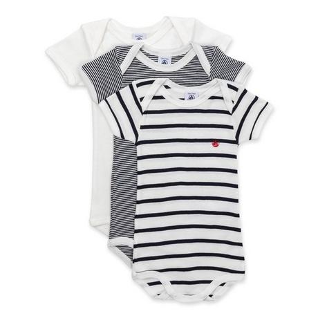 PETIT BATEAU  Triopack, Bodys, kurzarm 