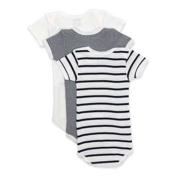 PETIT BATEAU  Triopack, Bodys, kurzarm 