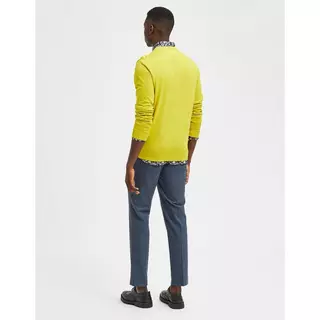 SELECTED Pullover Town - Merino Cool Mix Jaune