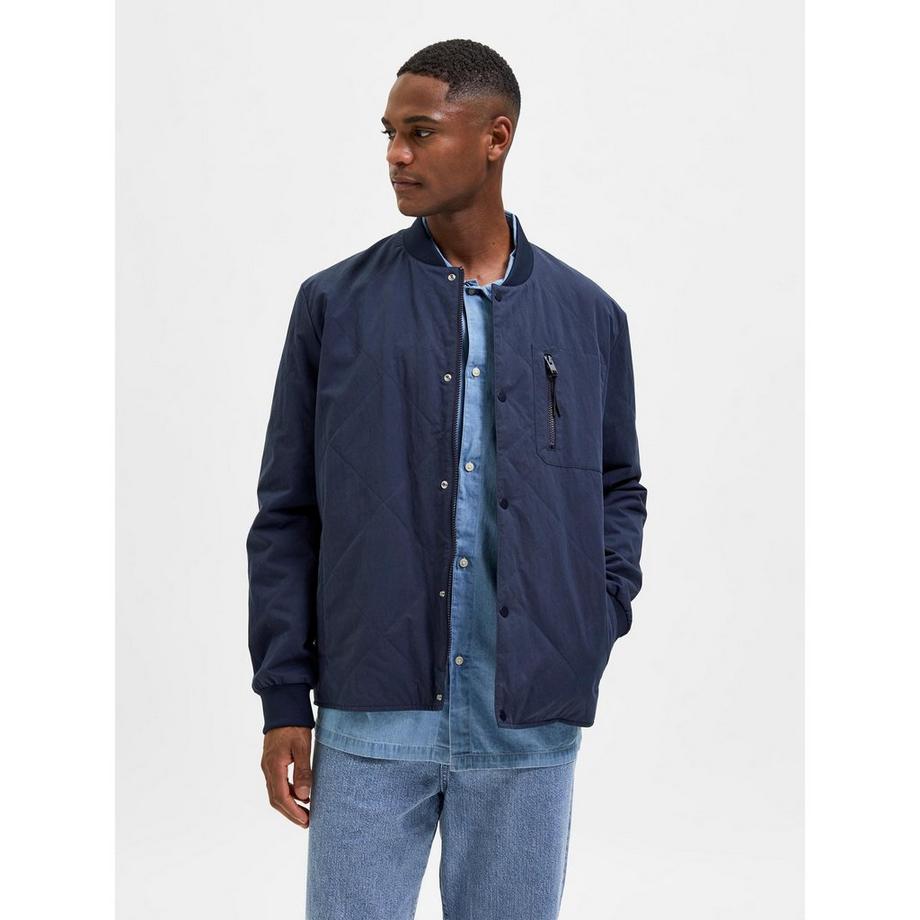 SELECTED Stratford quilted Bomber Blouson d'aviateur avec fermeture éclair 