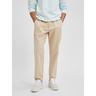 SELECTED Leinen-Chino, Regular Fit Slim Tappered Newton - Linen Pant Beige