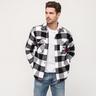TOMMY JEANS Hemd, langarm Sherpa Flannel Overshirt Weiss 1