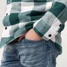 TOMMY JEANS Camicia a maniche lunghe Sherpa Flannel Overshirt Verde