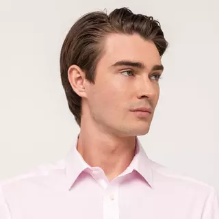 Manor Man Chemise, Classic Fit, manches courtes  Rose