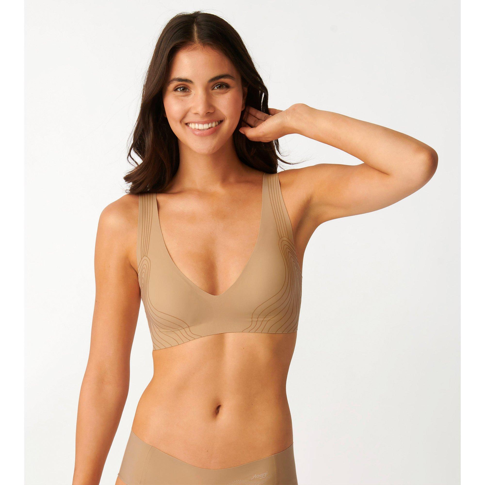 Sloggi Zero Feel Top Bustino Donna - Senza Cuciture, Microfibra Morbida, Coppe Removibili