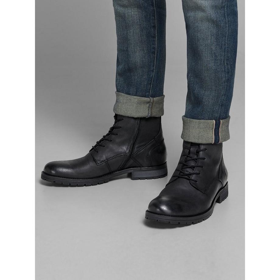 JACK & JONES JFWORCA LEATHER Bottes, talon haut 