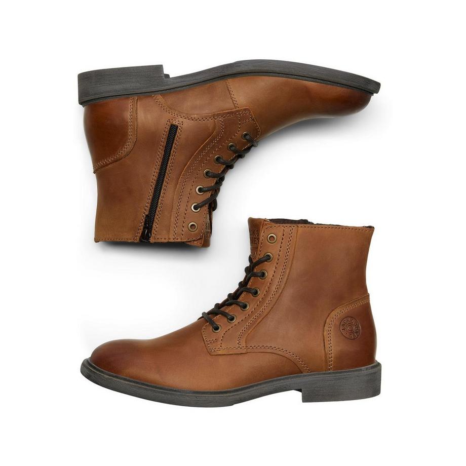JACK & JONES JFWKARL LEATHER BOOT Stivale, tacco alto 