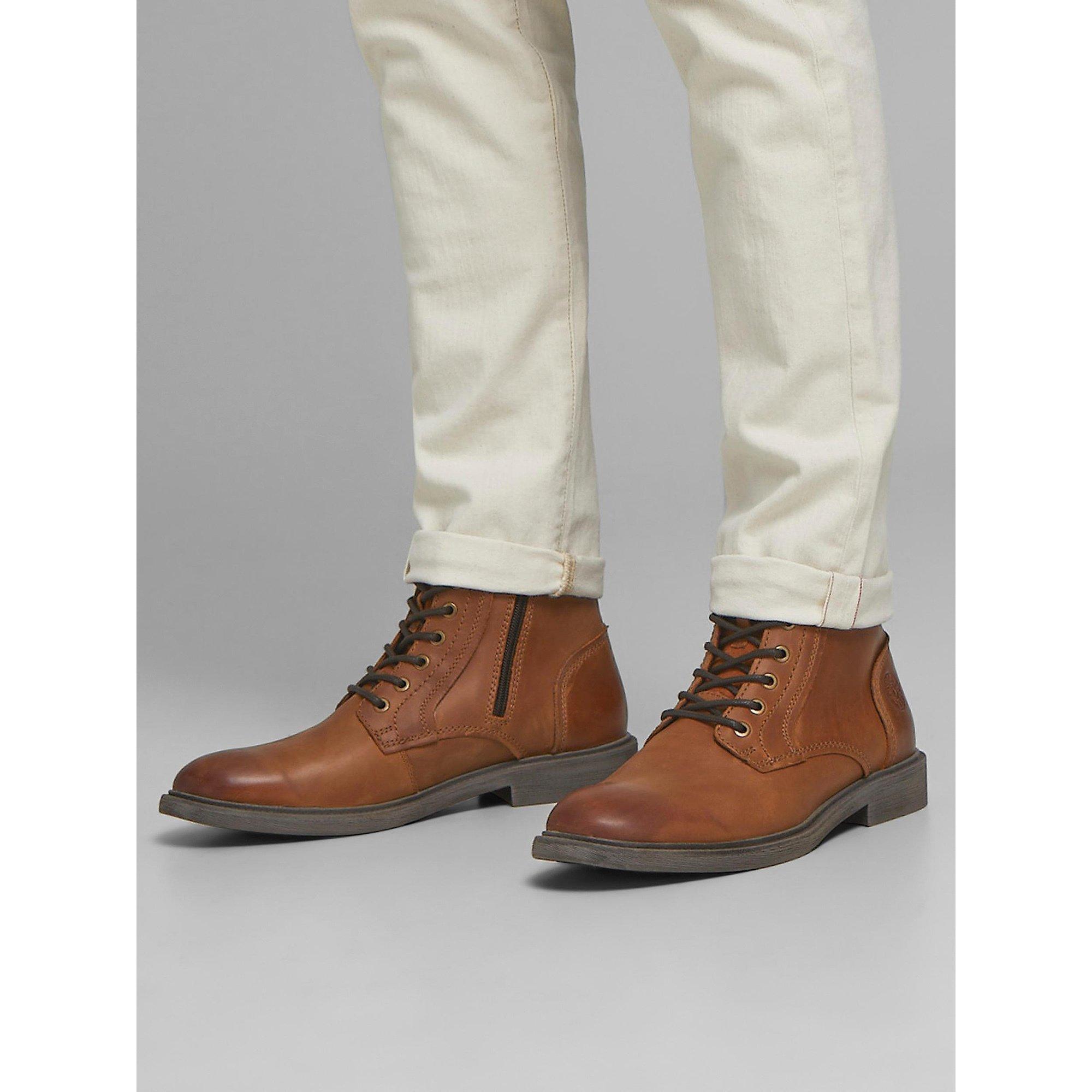 JACK & JONES JFWKARL LEATHER BOOT Bottes, talon haut 