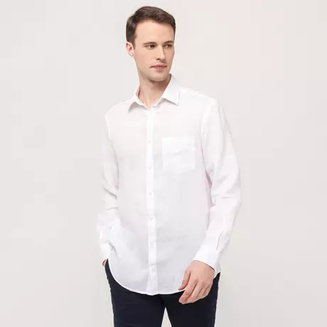Manor Man Chemise, Classic Fit, manches longues  Blanc 1