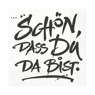 Paper + Design Tovaglioli di carta, 20 pezzi Schön, dass du da bist 