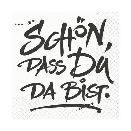 Paper + Design Papierservietten, 20 Stück Schön, dass du da bist 