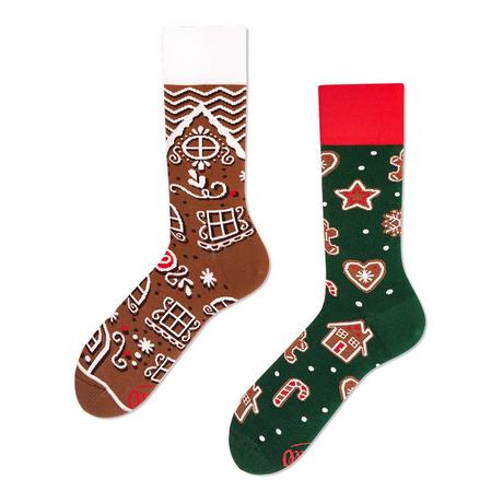 Many Mornings THE GINGERBREAD MAN Wadenlange Socken 