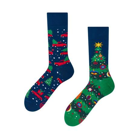 Many Mornings X-MAS TREE Wadenlange Socken 