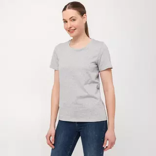 Manor Woman  T-Shirt, Rundhals, kurzarm Grau Melange