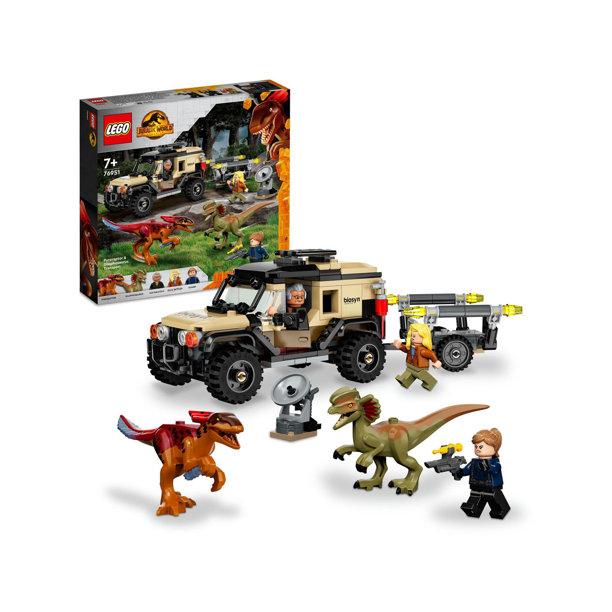 LEGO®  76951 Le transport du Pyroraptor et du Dilophosaurus 
