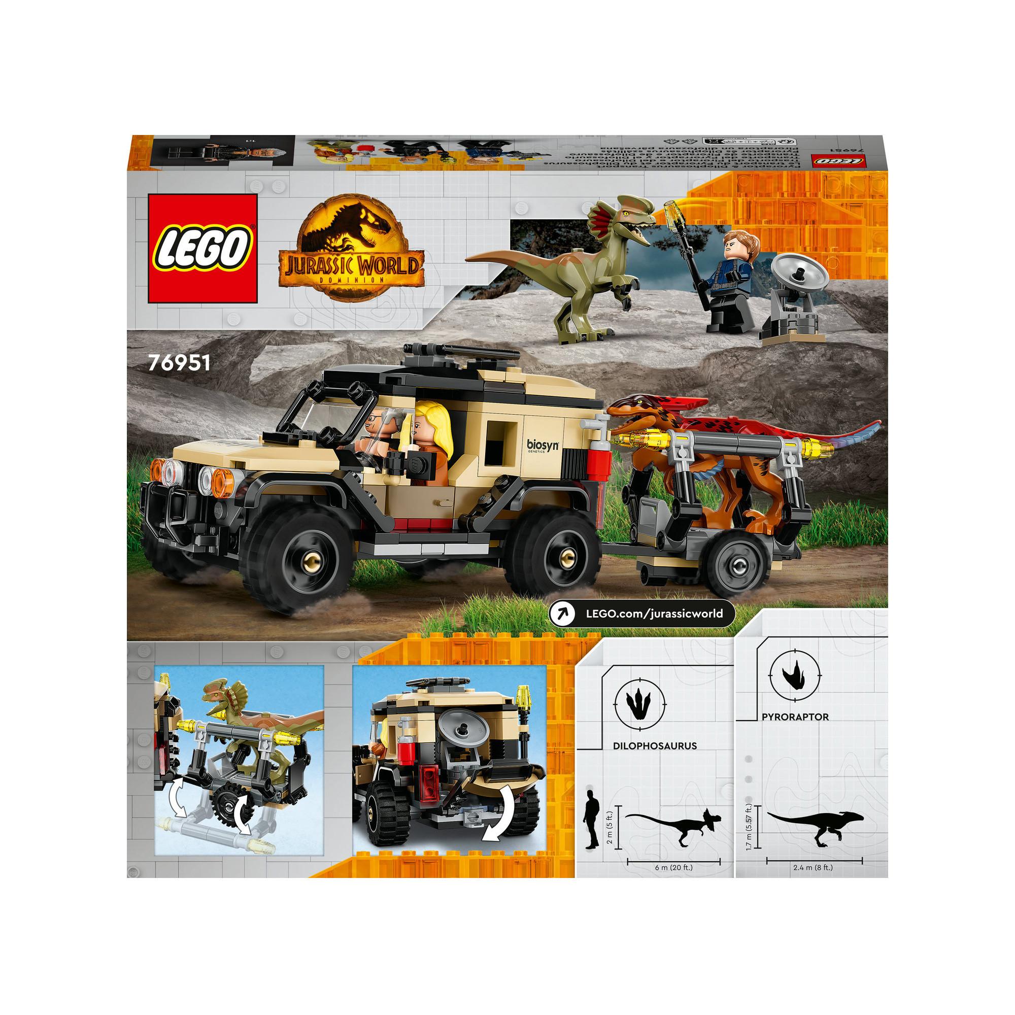 LEGO®  76951 Pyroraptor & Dilophosaurus Transport 