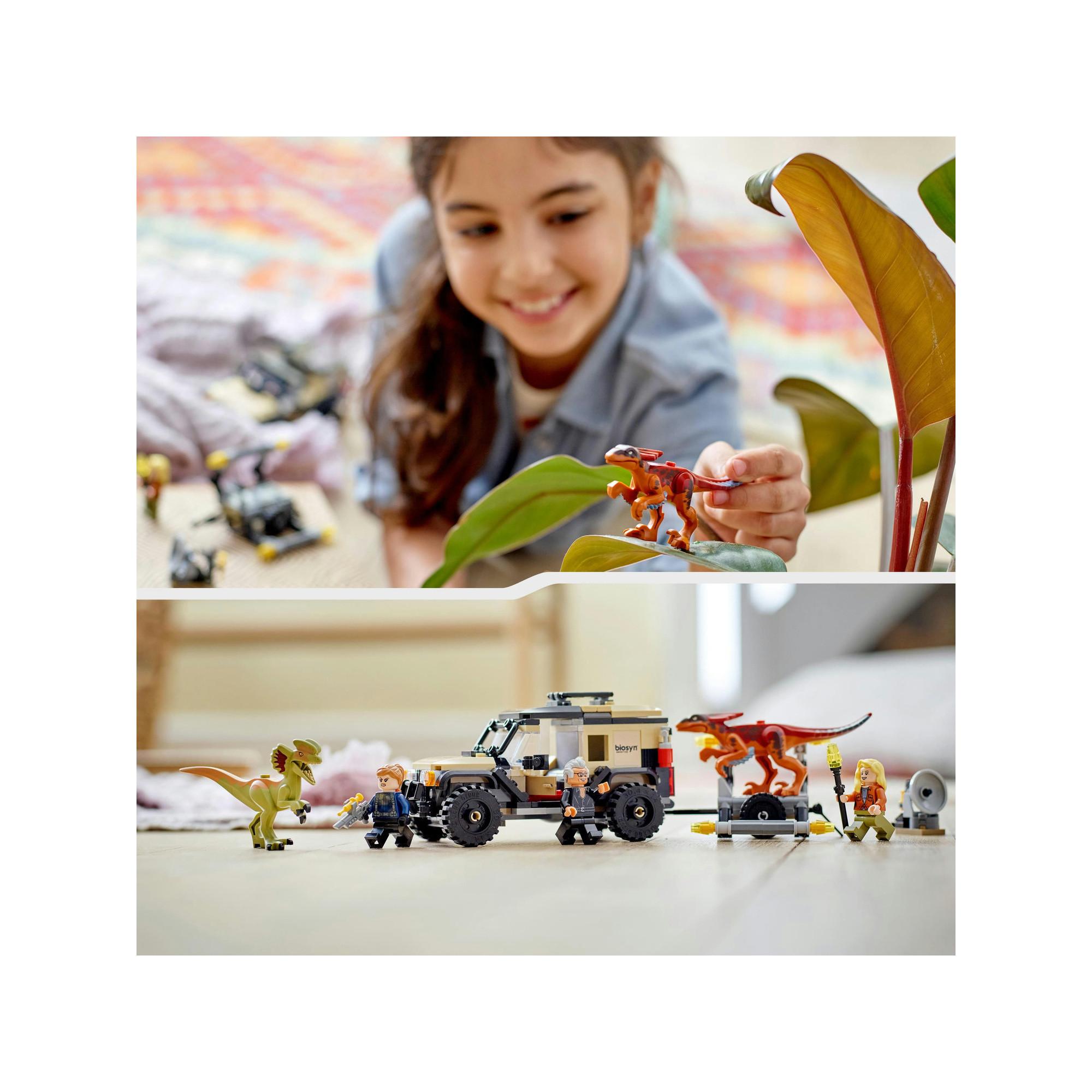 LEGO®  76951 Le transport du Pyroraptor et du Dilophosaurus 