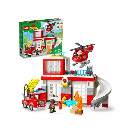Lego 10970 duplo la caserne et lhelicoptere des pompiers, avec