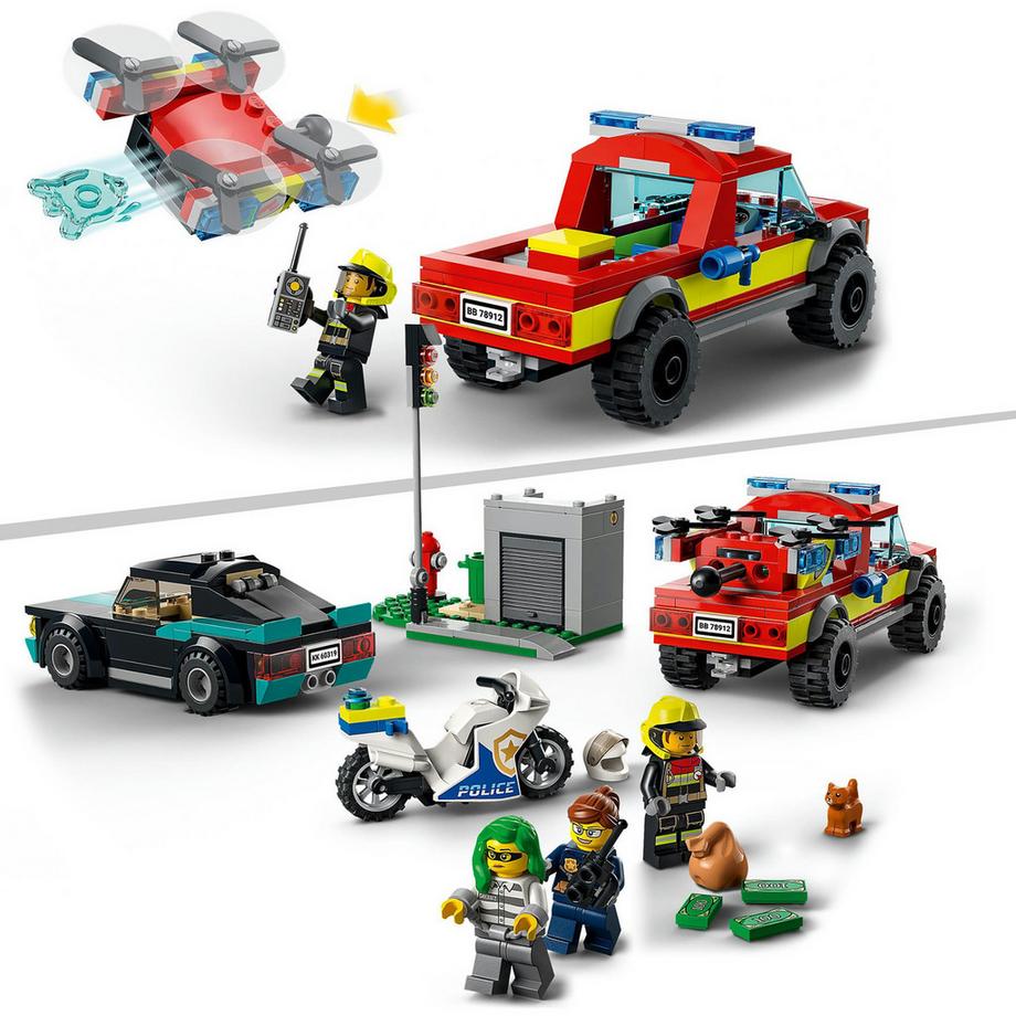 LEGO®  60319 Soccorso antincendio e inseguimento della polizia 