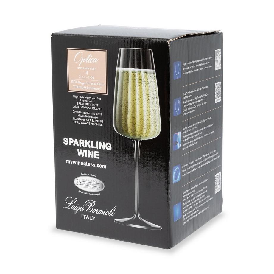 BORMIOLI LUIGI Bicchiere da champagne 4 pezzi Optica 