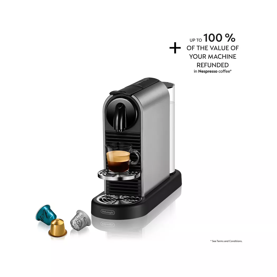 Delonghi – Nespressomaschine, Titangrau