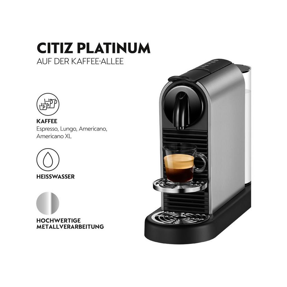 DeLonghi Nespressomaschine Citiz Platinum Titan EN220.T 