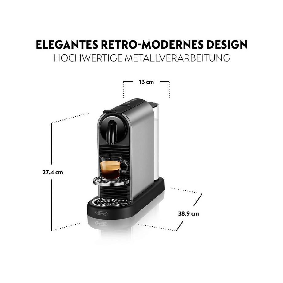 DeLonghi Nespressomaschine Citiz Platinum Titan EN220.T 