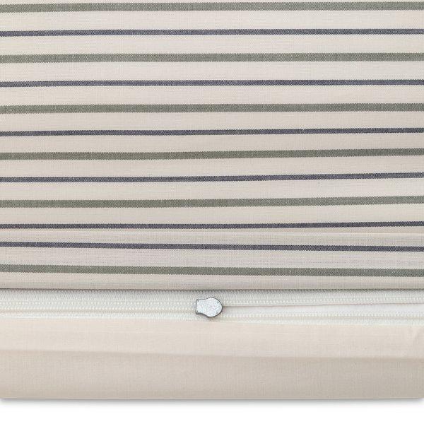 Manor Kai Taie d'oreiller en percale de coton rayée  