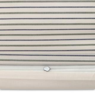 Manor Kai Taie d'oreiller en percale de coton rayée  