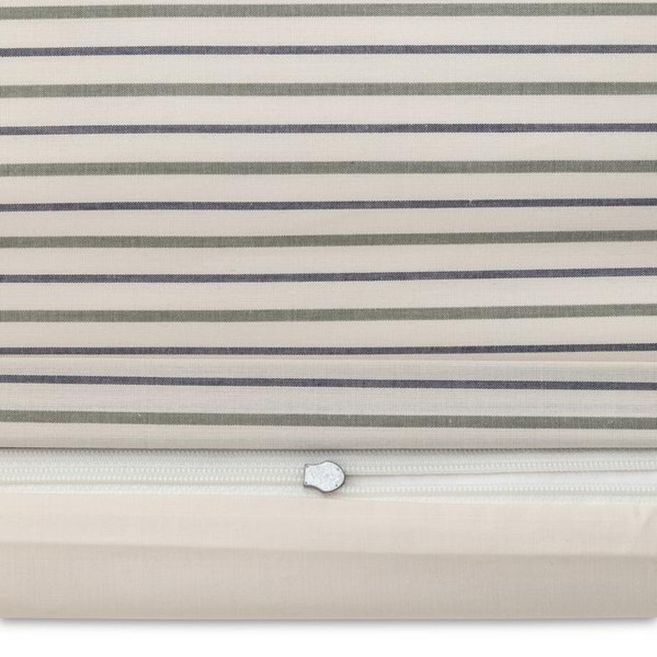 Manor Kai Gestreifter Perkal Baumwoll Kissenbezug  