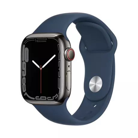 Apple Apple Watch Series 7, Edelstahl, GPS + Cellular, 41mm Smartwatch Metallgrau