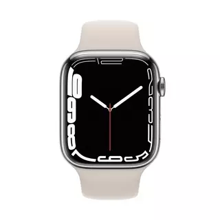 Apple Apple Watch Series 7, Edelstahl, GPS + Cellular, 45mm Smartwatch Silber