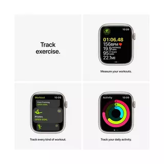 Apple Apple Watch Series 7, alluminio, GPS, 45mm Smartwatch Bianco