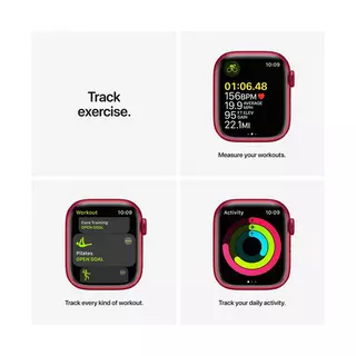 Apple Apple Watch Series 7, Aluminium, GPS + Cellular, 41mm Smartwatch Rot