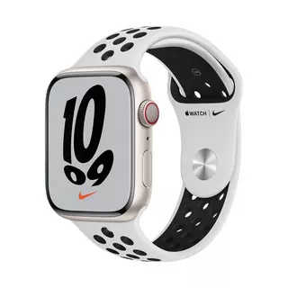 Apple Apple Watch Nike Series 7, alluminio, GPS + Cellular, 45mm Smartwatch Bianco