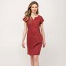 Manor Woman  Robe en lin, manches courtes Rouge