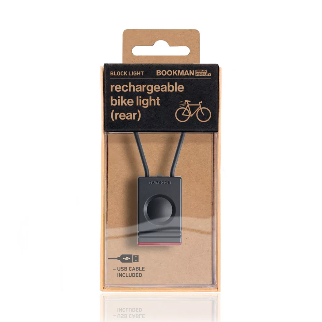 Bookman - Fahrrad-Rücklicht, 3.5X1.4CM, Black