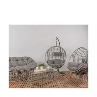 Manor Hängesessel Egg Chair London Wicker Outdoorr Grau